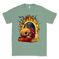 Sage Halloween Skull Candles and Roses Classic Tee - texasbilliewilder