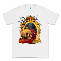 White Halloween Skull Candles and Roses Classic Tee - texasbilliewilder