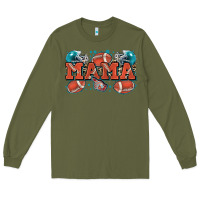 Army Green mama American football Long Sleeve Tee - Zillion Design Studio