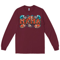 Burgundy mama American football Long Sleeve Tee - Zillion Design Studio