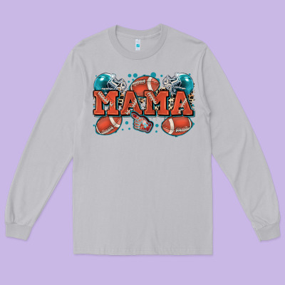 Mama American Football Long Sleeve Tee Designed By Zillion Design Studio