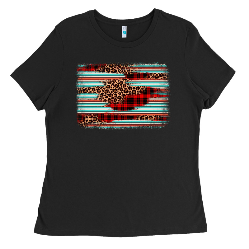 Leopard Serape Background Ladies Tee by BarkalooDesign | Teevron