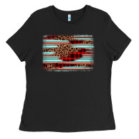 Black leopard serape background Ladies Tee - BarkalooDesign