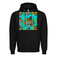 Black salty vibes seamless pattern Zipper Hoodie - HRA Design Shop