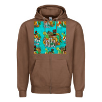 Chestnut salty vibes seamless pattern Zipper Hoodie - HRA Design Shop