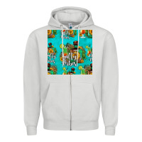 Dove Grey salty vibes seamless pattern Zipper Hoodie - HRA Design Shop