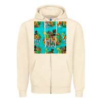 Sandshell salty vibes seamless pattern Zipper Hoodie - HRA Design Shop