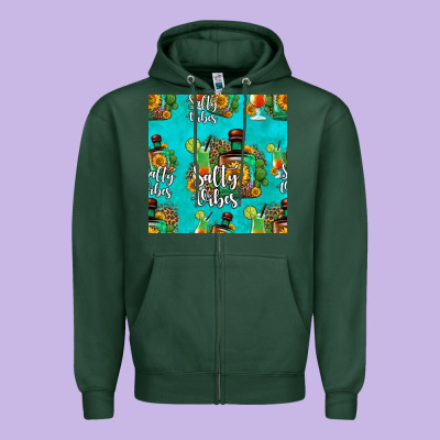 Salty Vibes Seamless Pattern Zipper Hoodie Designed By Hra Design Shop