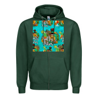 Sports Green salty vibes seamless pattern Zipper Hoodie - HRA Design Shop