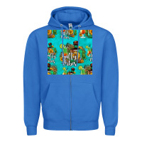 True Royal salty vibes seamless pattern Zipper Hoodie - HRA Design Shop