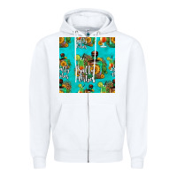 White salty vibes seamless pattern Zipper Hoodie - HRA Design Shop