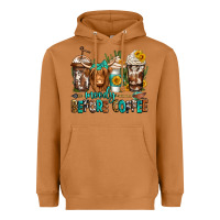 Meerkat moody before coffee longhaired cow coffee Heavyweight Hoodie - Jasminsmagicworld