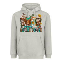 Moon Dust moody before coffee longhaired cow coffee Heavyweight Hoodie - Jasminsmagicworld