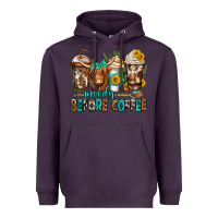 Plum moody before coffee longhaired cow coffee Heavyweight Hoodie - Jasminsmagicworld