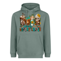 Sage moody before coffee longhaired cow coffee Heavyweight Hoodie - Jasminsmagicworld