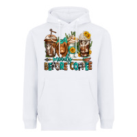 Moody Before Coffee Longhaired Cow Coffee Heavyweight Hoodie | Teevron