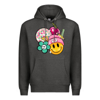 Charcoal Heather smiley face and school elementary Premium Hoodie - MaliasSmallBusiness