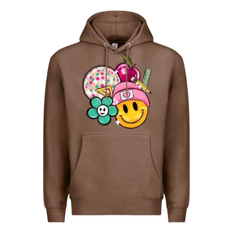 Smiley Face And School Elementary Premium Hoodie by MaliasSmallBusiness | Teevron