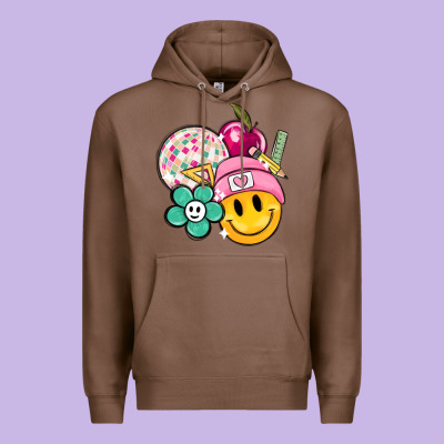 Smiley Face And School Elementary Premium Hoodie Designed By Maliassmallbusiness