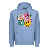 Colony Blue smiley face and school elementary Premium Hoodie - MaliasSmallBusiness
