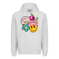 Dove Grey smiley face and school elementary Premium Hoodie - MaliasSmallBusiness
