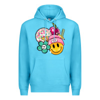 Ocean Blue smiley face and school elementary Premium Hoodie - MaliasSmallBusiness