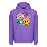 Purple smiley face and school elementary Premium Hoodie - MaliasSmallBusiness