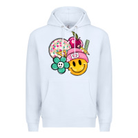 White smiley face and school elementary Premium Hoodie - MaliasSmallBusiness