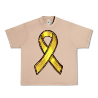 Burro Gold Cancer ribbon Urban Heavy Tee - RanaPortraitStore