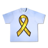 Grape Ice Gold Cancer ribbon Urban Heavy Tee - RanaPortraitStore