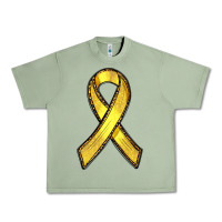 Oil Green Gold Cancer ribbon Urban Heavy Tee - RanaPortraitStore