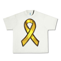 Pistachio Gold Cancer ribbon Urban Heavy Tee - RanaPortraitStore