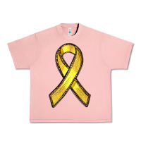 Salmon Gold Cancer ribbon Urban Heavy Tee - RanaPortraitStore