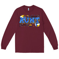 Burgundy aunt volleyball Long Sleeve Tee - Zillion Design Studio