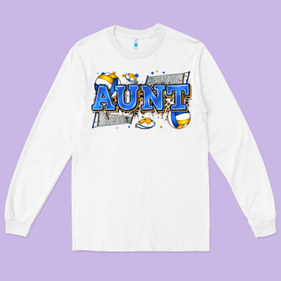 Aunt Volleyball Long Sleeve Tee Designed By Zillion Design Studio