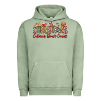 Pigment Oil Green christmas calories dont count Urban Hoodie - MaliasSmallBusiness