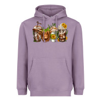 Lavender longhaired cow coffee Heavyweight Hoodie - Jasminsmagicworld