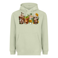 Matcha longhaired cow coffee Heavyweight Hoodie - Jasminsmagicworld