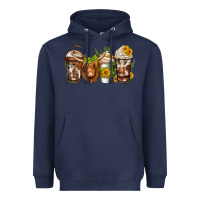 Navy longhaired cow coffee Heavyweight Hoodie - Jasminsmagicworld