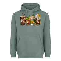 Sage longhaired cow coffee Heavyweight Hoodie - Jasminsmagicworld