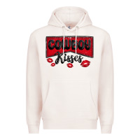 Pale Pink cowboy kisses Premium Hoodie - MaliasSmallBusiness
