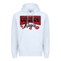 White cowboy kisses Premium Hoodie - MaliasSmallBusiness