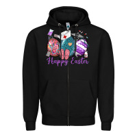 Black happy easter eggs nurse n Zipper Hoodie - Neo Western