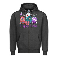 Charcoal Heather happy easter eggs nurse n Zipper Hoodie - Neo Western