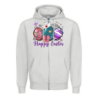 Dove Grey happy easter eggs nurse n Zipper Hoodie - Neo Western