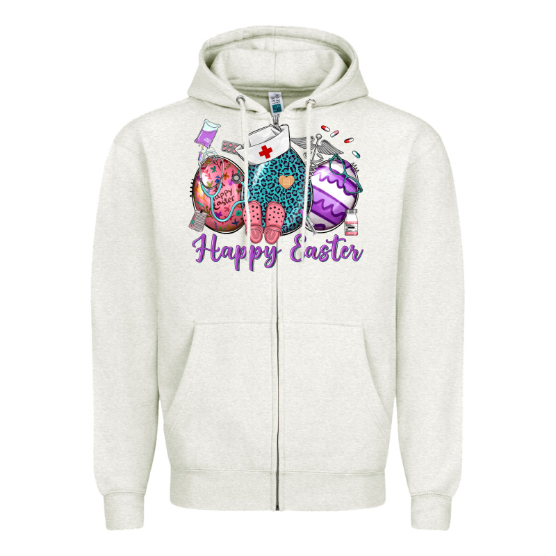 Happy Easter Eggs Nurse N Zipper Hoodie by Neo Western | Teevron