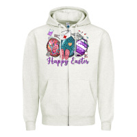 Oatmeal Heather happy easter eggs nurse n Zipper Hoodie - Neo Western