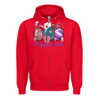 Red happy easter eggs nurse n Zipper Hoodie - Neo Western