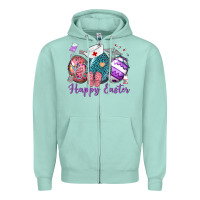 Seafoam happy easter eggs nurse n Zipper Hoodie - Neo Western