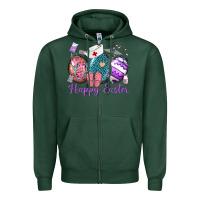 Sports Green happy easter eggs nurse n Zipper Hoodie - Neo Western